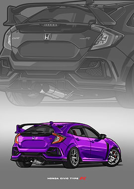 honda civic type r violet