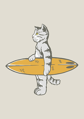 Surfing Cat