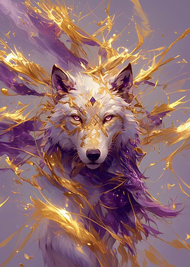 kintsugi amethyst wolf