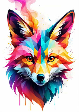 Geometric Color Fox