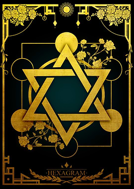 Hexagram Gold Symbol