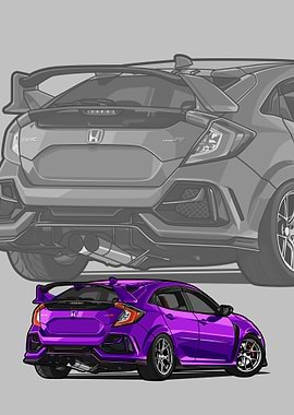 honda civic type r violet
