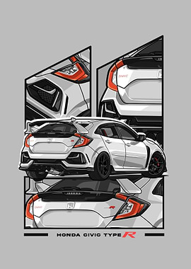 honda civic type R white