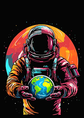 Astronaut in space Poster