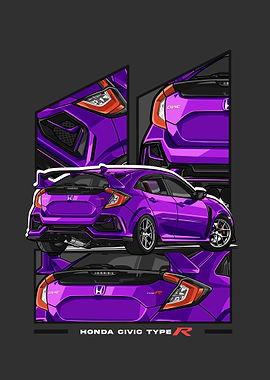 honda civic type R violet