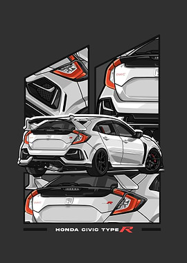 honda civic type R white
