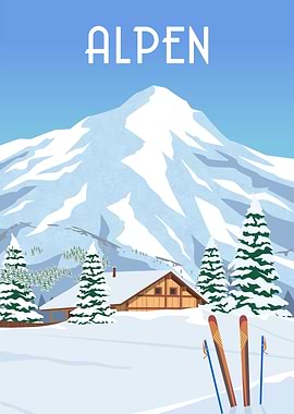 Alpen mount ski sport