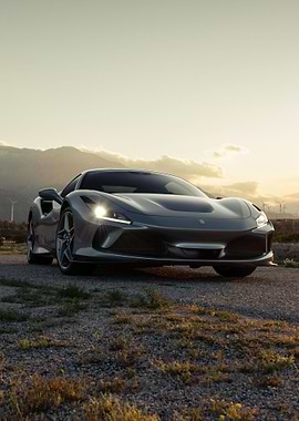 Grey Ferrari F8 Tributo