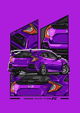 honda civic type R violet