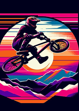 freestyle BMX sunset wpap