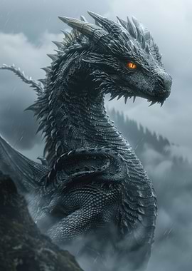 Mystical Black Dragon