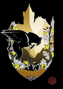 Medieval griffin ecu