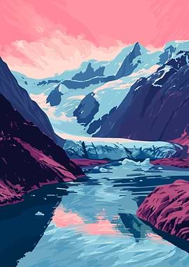 Alaska Lake Nature Art