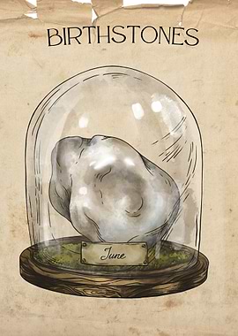 june birth stone poster