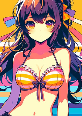 Sexy Anime Girl Sunset