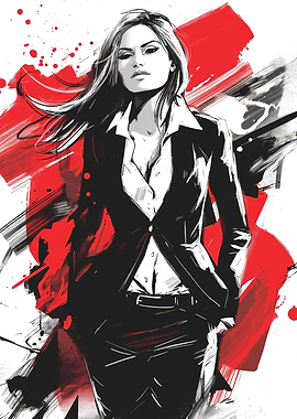 Black Ink Business Woman