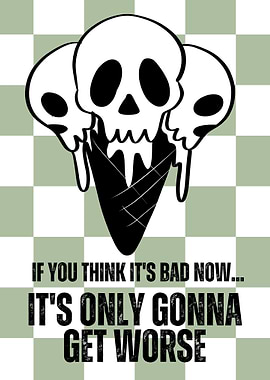 checkered sarcastic poster