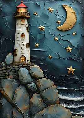 Lighthouse at night