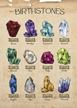 12 months astrological gem