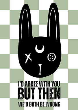 sarcastic checkered poster