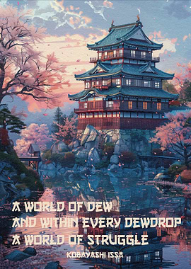 Japanese Haiku Castle Art