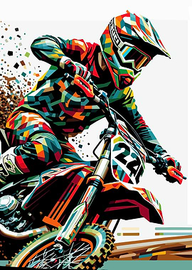 motocross wpap pop art
