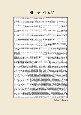 The Scream Ascii art
