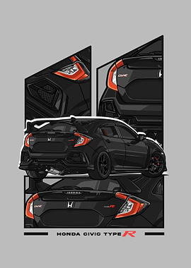 honda civic type r black