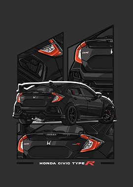 honda civic type r black