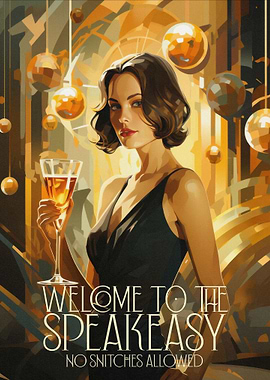 Art Deco Cocktail Poster