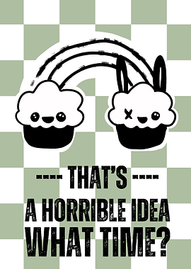 Creepy cute kawaii cupcake