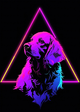 Dog Animal Neon Pet Friend