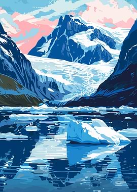 Alaskan Glacier Nature Art