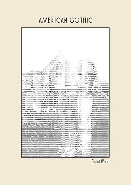American Gothic Ascii art