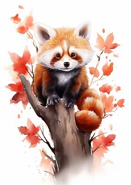 Red Panda Watercolor