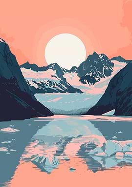 Alaskan Sunset Art