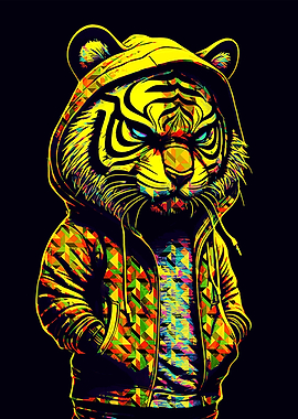 Tiger style pop art