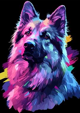 Dog Animal Neon Pet Friend