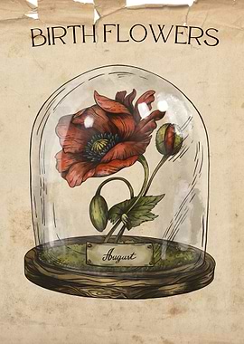 August poppy birthmonth