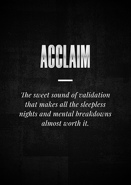 ACCLAIM The sweet sound of
