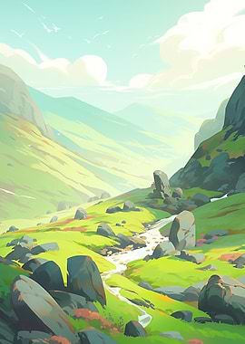 Anime Style Irish Nature