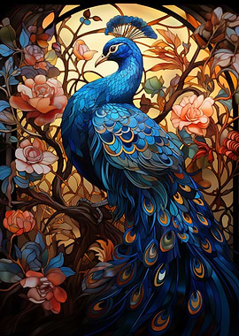 peacock Art Noveau