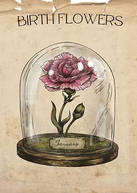 January Carnation flower