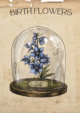 July Larkspur flower