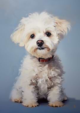 White Poodle puppy