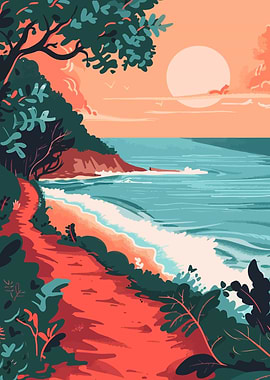 Minimalist Beach Art