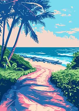 Beach Path Minimalist