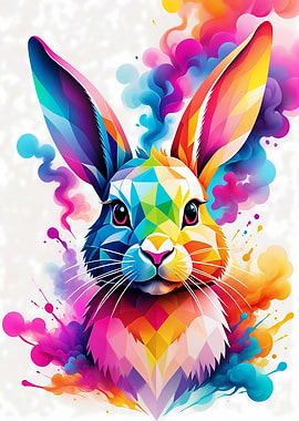 Geometric Color Rabbit