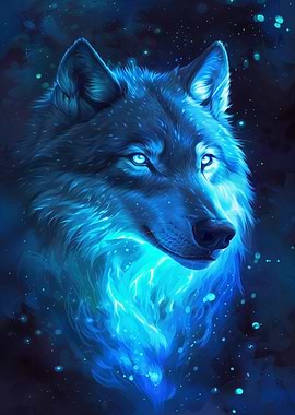 Wolf In Space Galaxy