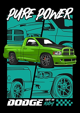 Green RAM SRT 10 Car